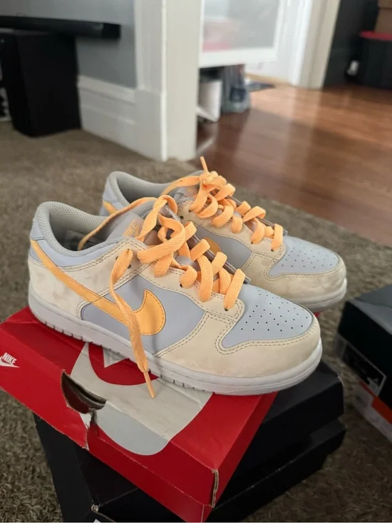 Nike Low-Top Sneakers in Pale Blue, Cream & Orange
