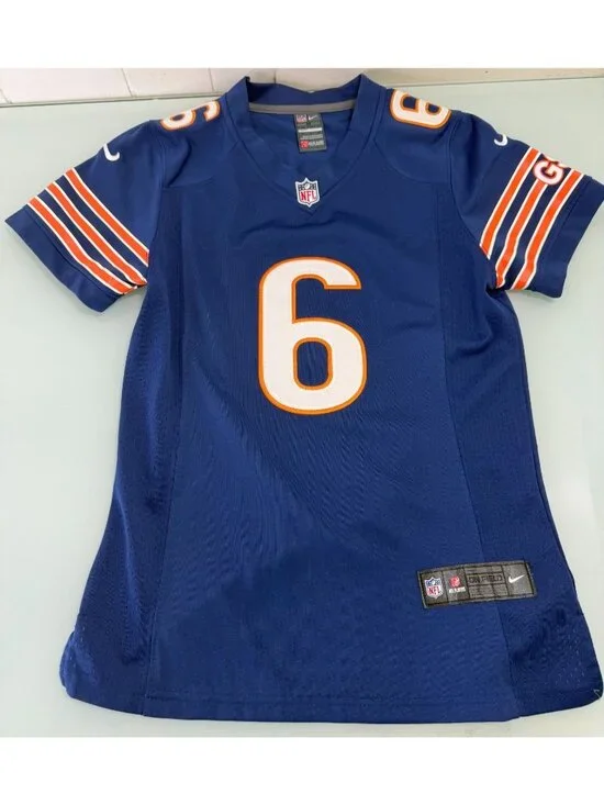 Nike Chicago Bears Jay Cutler #6 Jersey Boys Medium M Navy NFL Football Shirt
