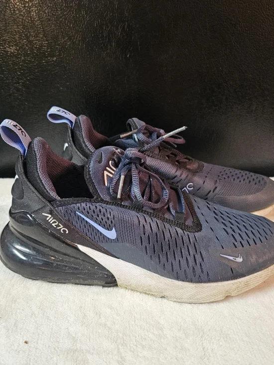Nike Air Max 270 Kid's Sneakers Navy Blue White Size 6 Youth School Gym Class