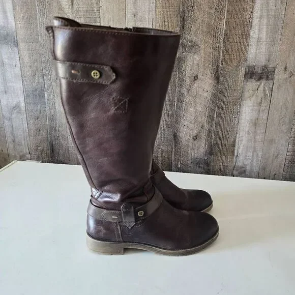 Naturalizer Tanita N5 Comfort Brown Knee High Leather Faux Fur Boots 7.5M