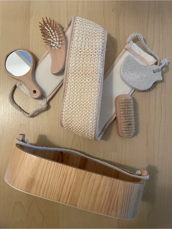 Wood Hanging Bath / Shower Caddy - 6 piece bundle - BNWOT