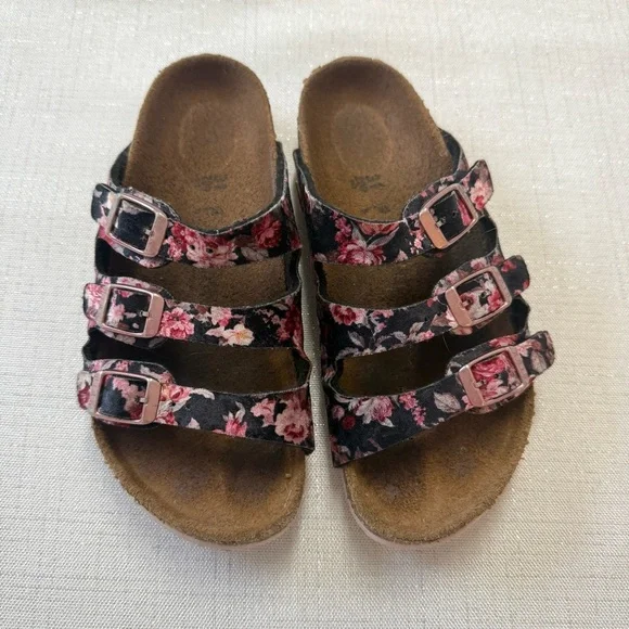 Birkenstock Kids Florida Sandals Floral Summer Girls Size 13-13.5 / 31