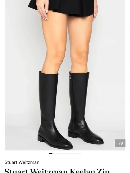 Stuart Weitzman Keelan Leather Boots - Black