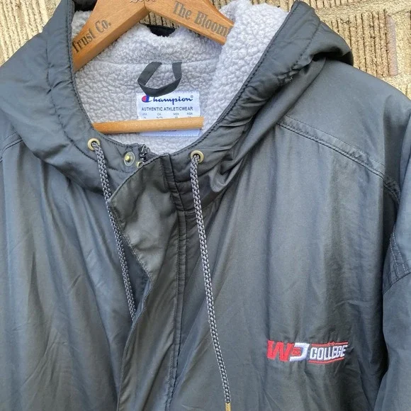 Washington & Jefferson Presidents W&J Mens XL‎ Champion Hood Fleece Lined Jacket