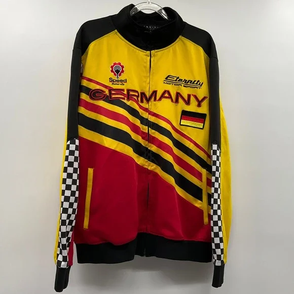 Eternity Germany Racing Track Jacket L Yellow Motorsport Blokecore Streetwear