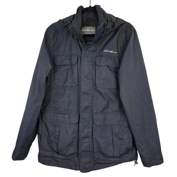 Eddie Bauer Travex‎ WeatherEdge Men's Field Jacket Hooded Utility Parka Small