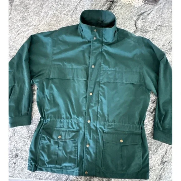 Eddie Bauer Men's Vintage Wool Flannel Lined Mountain Parka Green Large‎ Nice