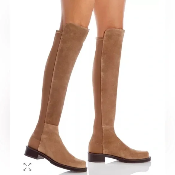 Stuart Weitzman Women's 5050 Bold Over The Knee Boots in KHAKI suede 9.5 NEW