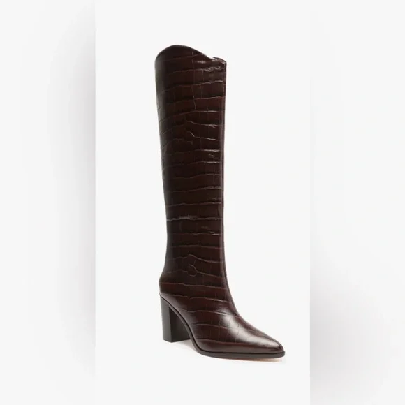 NEW SCHUTZ MARYANA BLOCK BOOT Women’s Size: 10.5B Dark Chocolate