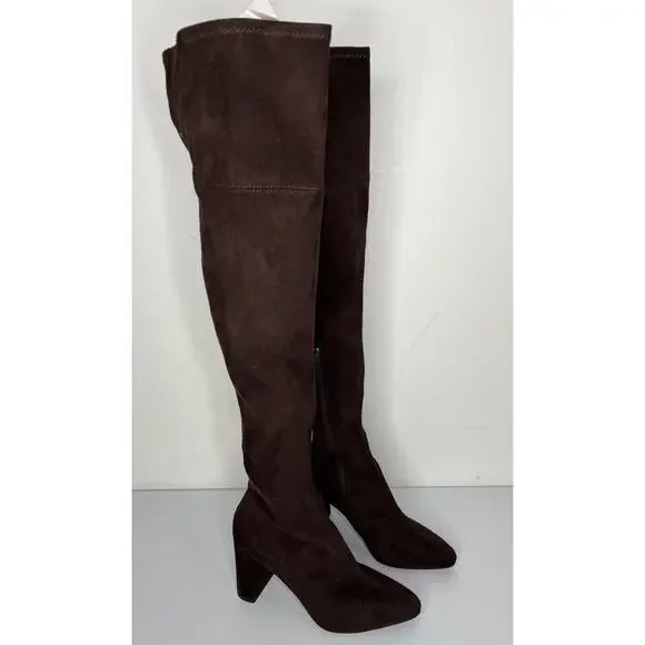 Jeffrey Campbell Parisah Brown Faux Suede Over the Knee Boot Women’s Size 6