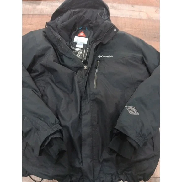Columbia 3 In 1 Interchange Jacket Men XL Blac 3 In 1 Omni-Heat Tech Waterproof