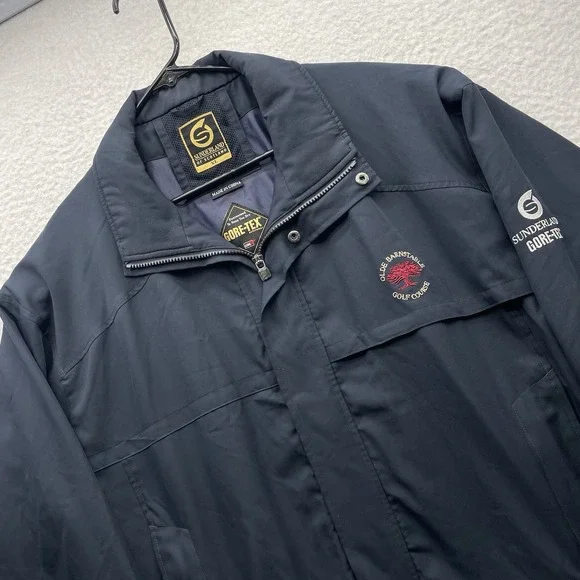 Sunderland Gore-Tex Golf Jacket Mens XL Olde Barnstable Golf Course Navy Blue