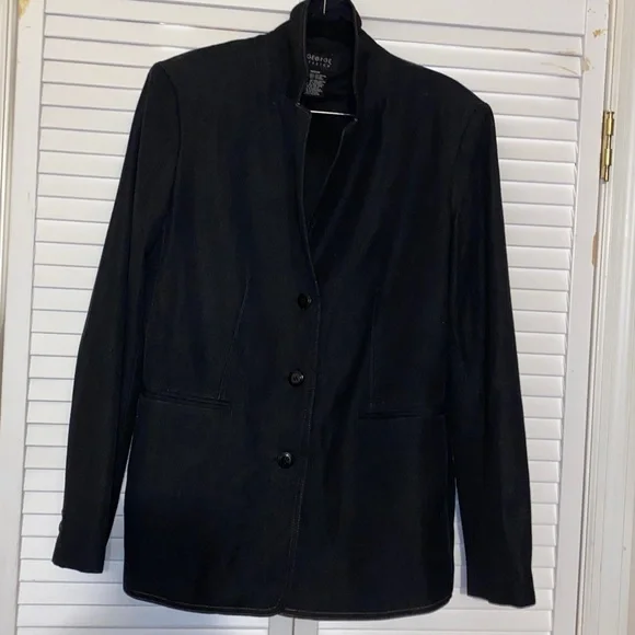 George Single Breasted Design with Two Button Front Closure Black Jacket Size M