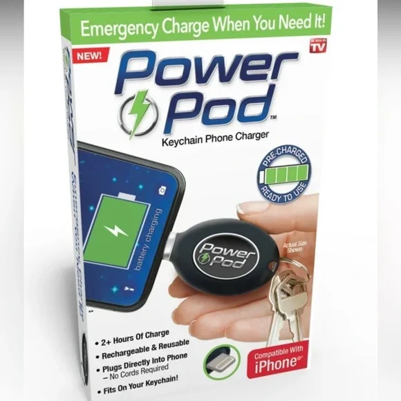 Power Pod Keychain Phone Charger