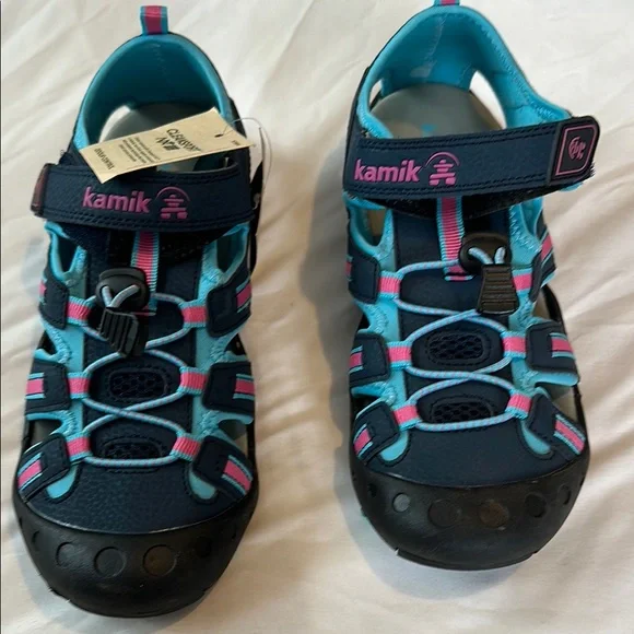 Kamik Kids' Blue and Pink Outdoor Sandals