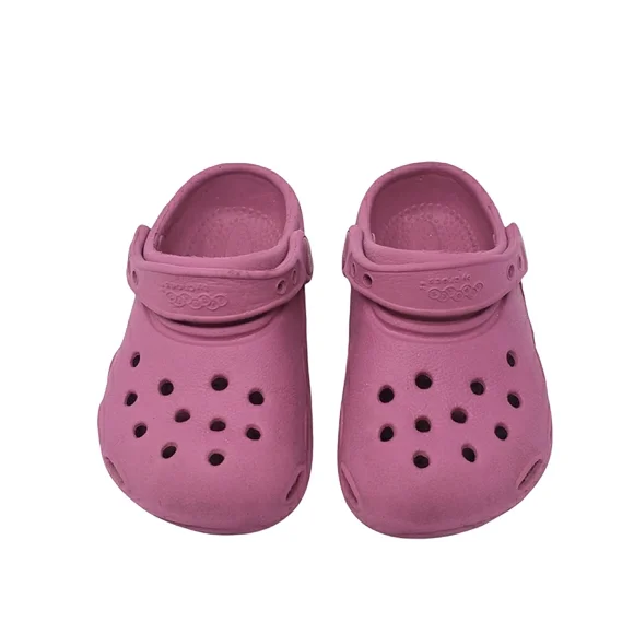Crocs Jibbitz Girls‎ Size S Pink Slip On Convertible Back Strap