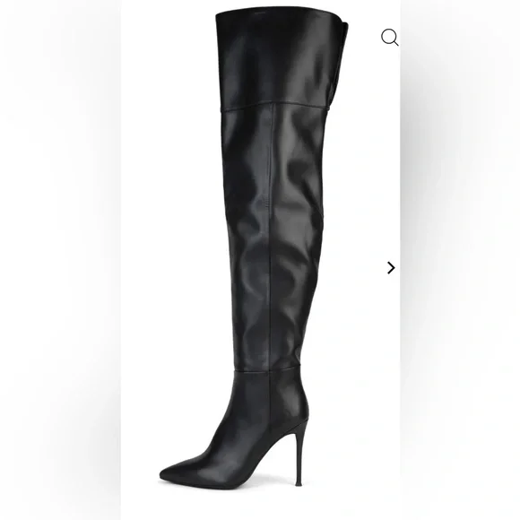 New Jeffrey Campbell‎ Pillar Over the Knee Black Stiletto Boot Sz 5.5 $270