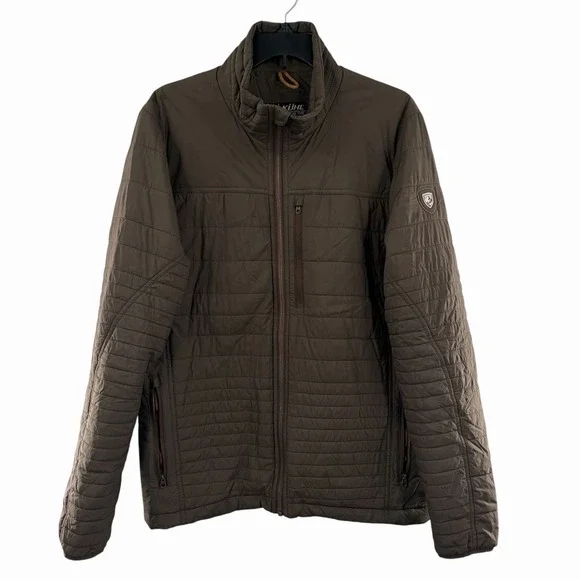 Kuhl‎ Projekt Spyfire Jacket Mens Medium Expresso Brown Insulated Outdoor Puffer