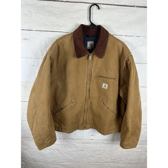 Carhartt Detroit Jacket Men XL Blanket Lined J001 BRN Brown Interstellar 2014