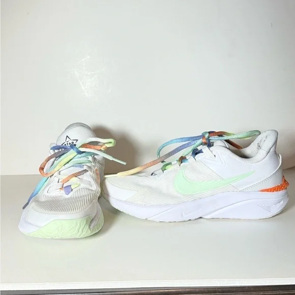 Nike Kids White and Pastel Sneakers