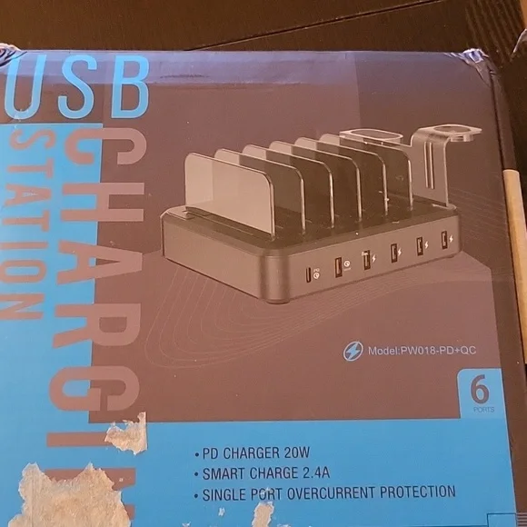 USB Charging station PD Charger 20W SmartCharge 2.4A overcurrent protection NEW…