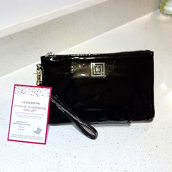 Wristlet Wallet with built-in charger Liz Claiborne New with tags