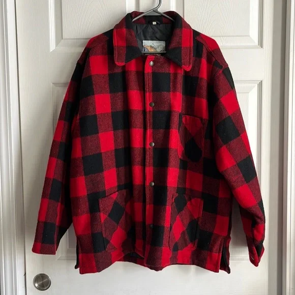Mountain Buffalo Plaid Wool Blend Shacket /‎ SZ L