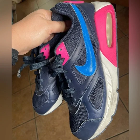 Nike Dark Blue Sneakers with Pink and Blue Accents