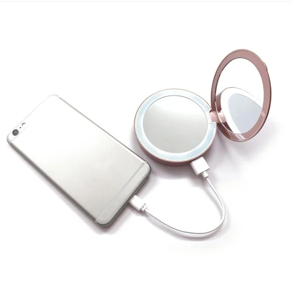 Glow Up™ Lumi Compact Power Bank : Rose Gold