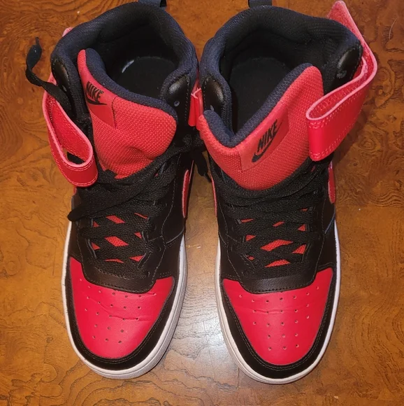 Nike Court Borough Mid 2 Red Black White Shoes Sneakers
