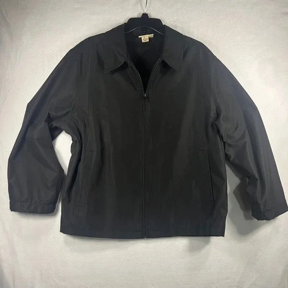 DKNY‎ JEANS Mens Black Zip Up Bomber Detroit Style Jacket Size Large