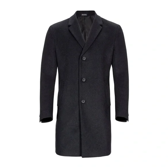 Nautica Wool Blend Dark Charcoal Topcoat
