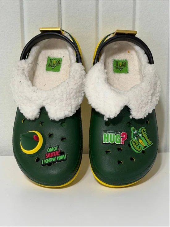 Buddy The Elf Crocs - Youth Size 4