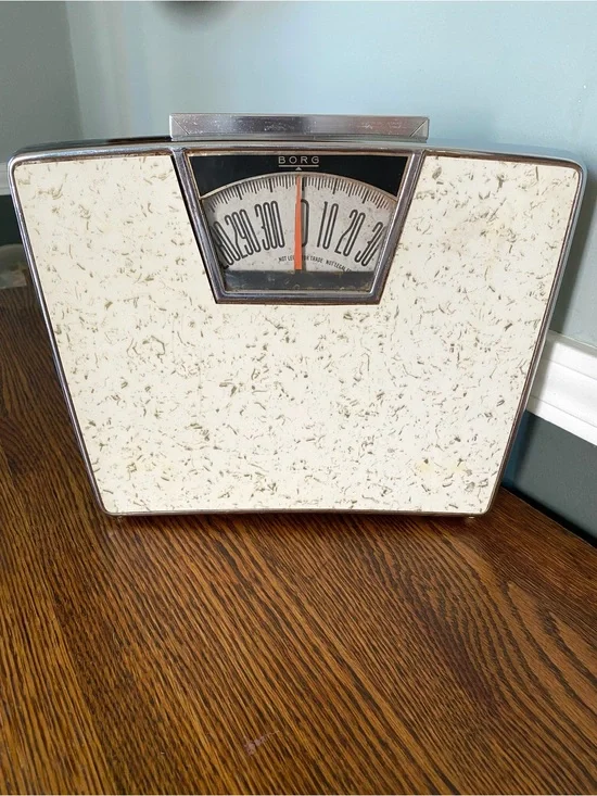 Vintage MCM 1950s Atomic Era Borg Bathroom Scale