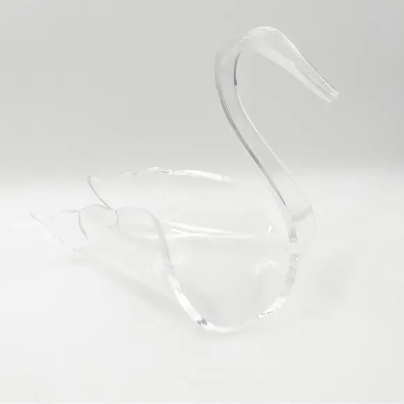 VINTAGE Acrylic Swan Towel Holder Bathroom Multi Use Home Decor Feminine Table