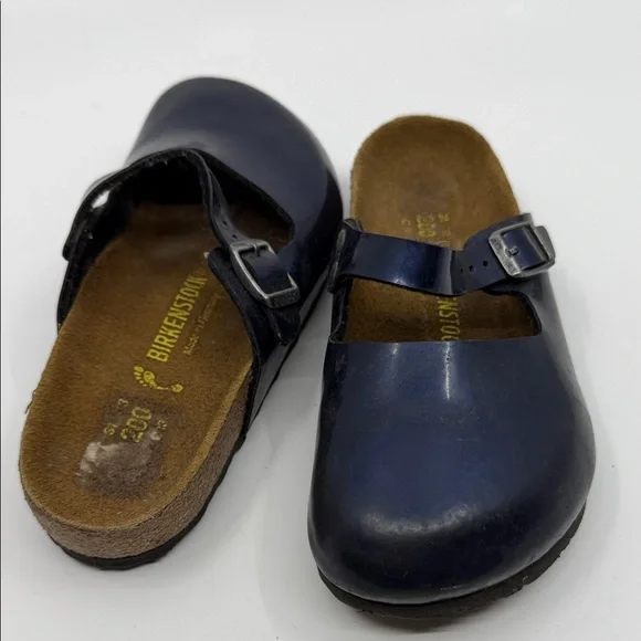 Birkenstock Kids Boston Clogs in Navy