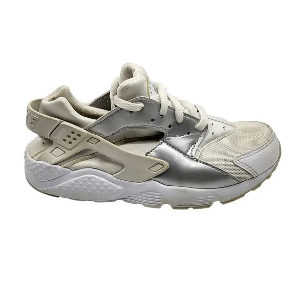 Nike Air Huarache Run GS Kids Sneakers‎ White Silver Youth 1Y