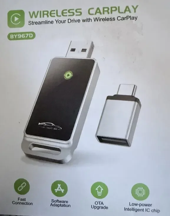 Wireless Car Play Adapter for iPhone Or iOS 10 Or Above New In Box