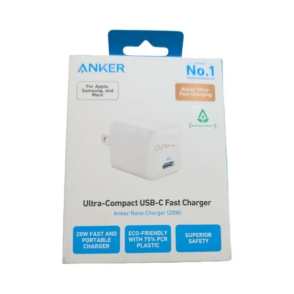 C7-OX‎ Anker 20W PD Nano USB-C Fast Charge Wall Charger - White