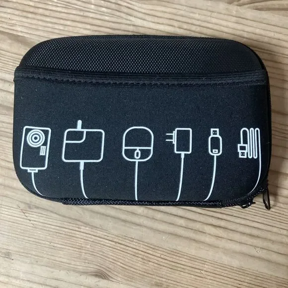 Travel Case for Charging Cables Accessories Structured Zip Organizer Storage USB