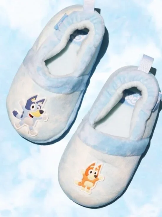 Bluey | Toddler Bluey and Bingo Cloud Slippers | Size Medium (7-8)