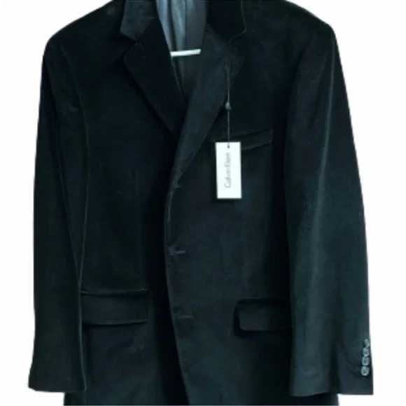 Calvin Klein Men's Black Velvet Sport Coat from Macy’s NWT