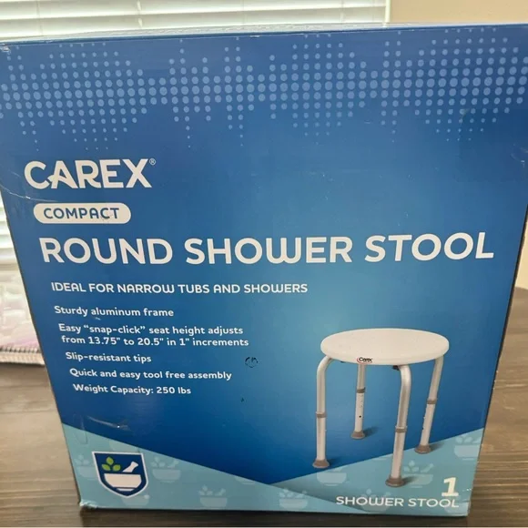 Carex Compact Round Shower Stool