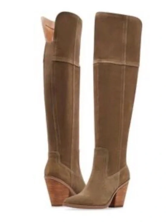 Blondo Windie Waterproof Tan boots over the knee suede boots 7