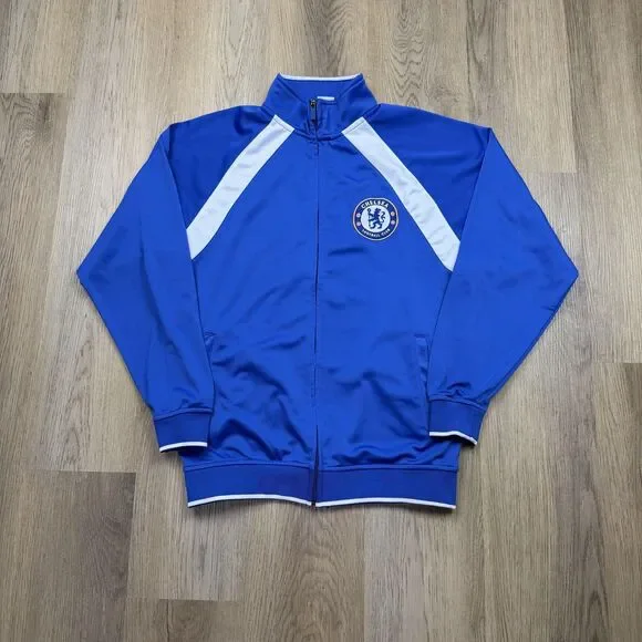 Chelsea FC Track Jacket Mens Medium Blue Premier League Soccer Football Rhinox
