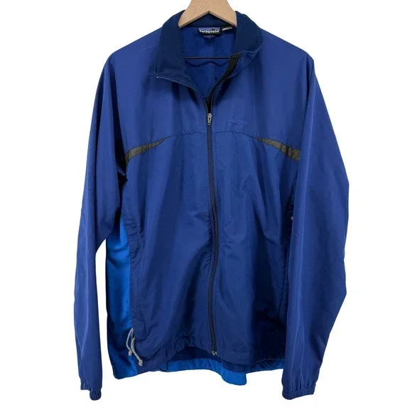 Vintage Patagonia Integral Jacket Full Zip Blue‎ Men L Lightweight Windbreaker