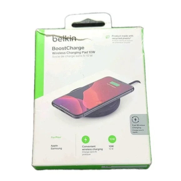 Nn3O Belkin Boost Charge 10W Qi Wireless Charging Pad for iPhone / Galaxy‎ Black