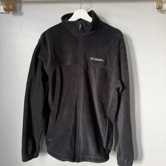 Columbia Sportswear Men's 100% Polyester Dark Grey Full‎ Zip Fleece Jacket L