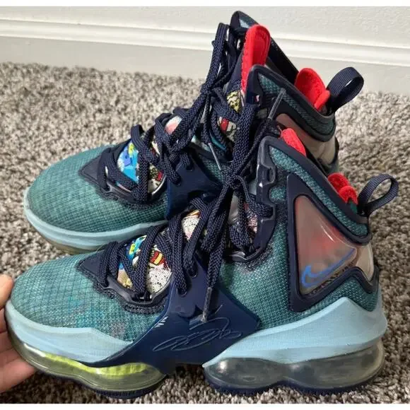 Nike LeBron 19 EP 'Fast food-dutch blue' youth size 4