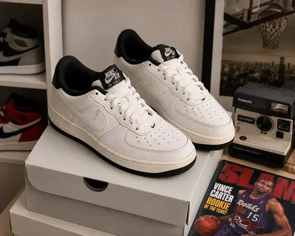 Nike Air Force 1 Low White Black Youth 4Y Sneakers DV1331-100